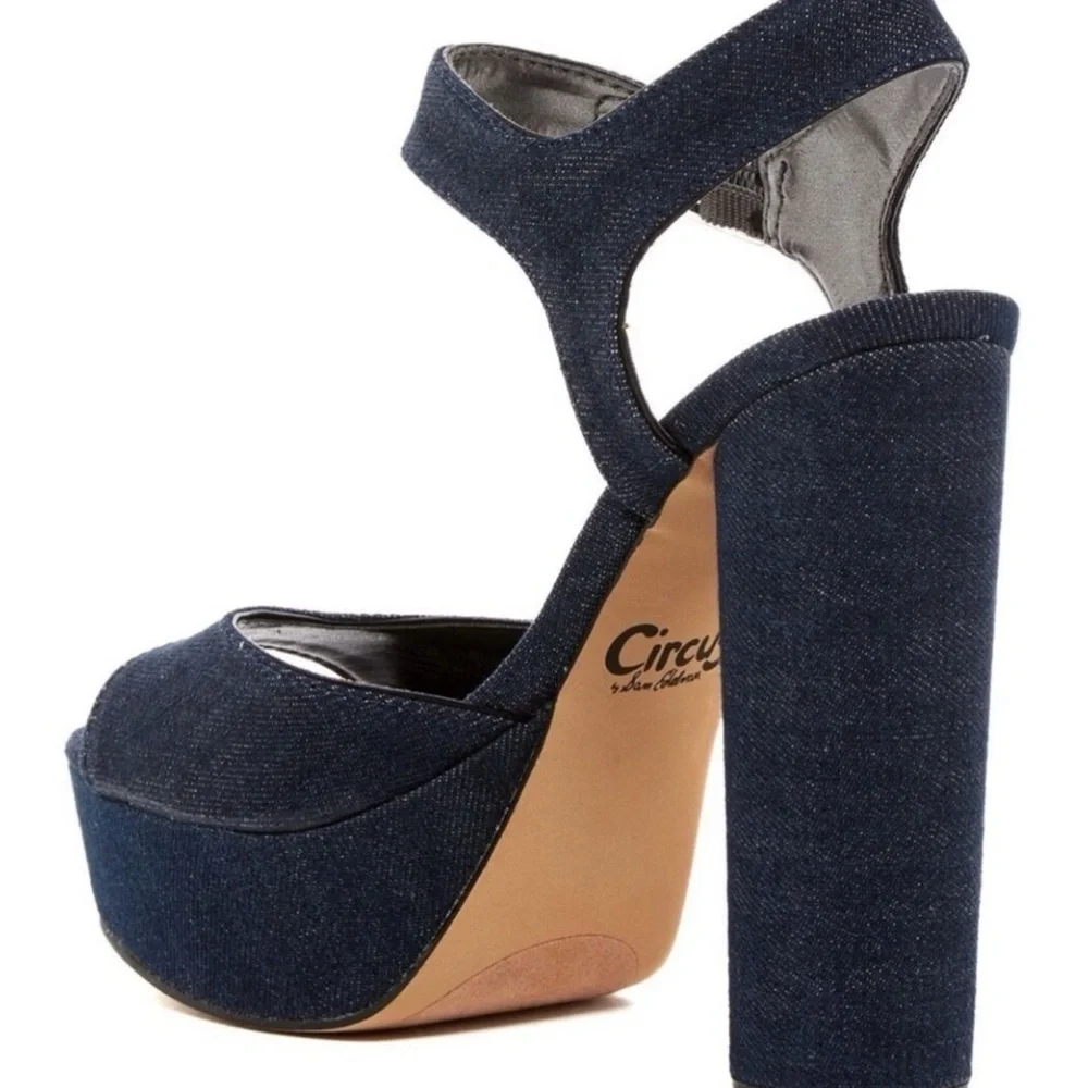 Circus by Sam Edelman Denim Blue Platform Sandals